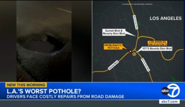 The worst pothole in Los Angeles? Crater along Sunset Boulevard notorious for trashing tires, disabling cars