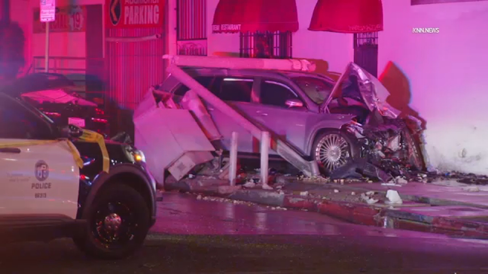 1 dead after violent 2-car crash in Koreatown, police say