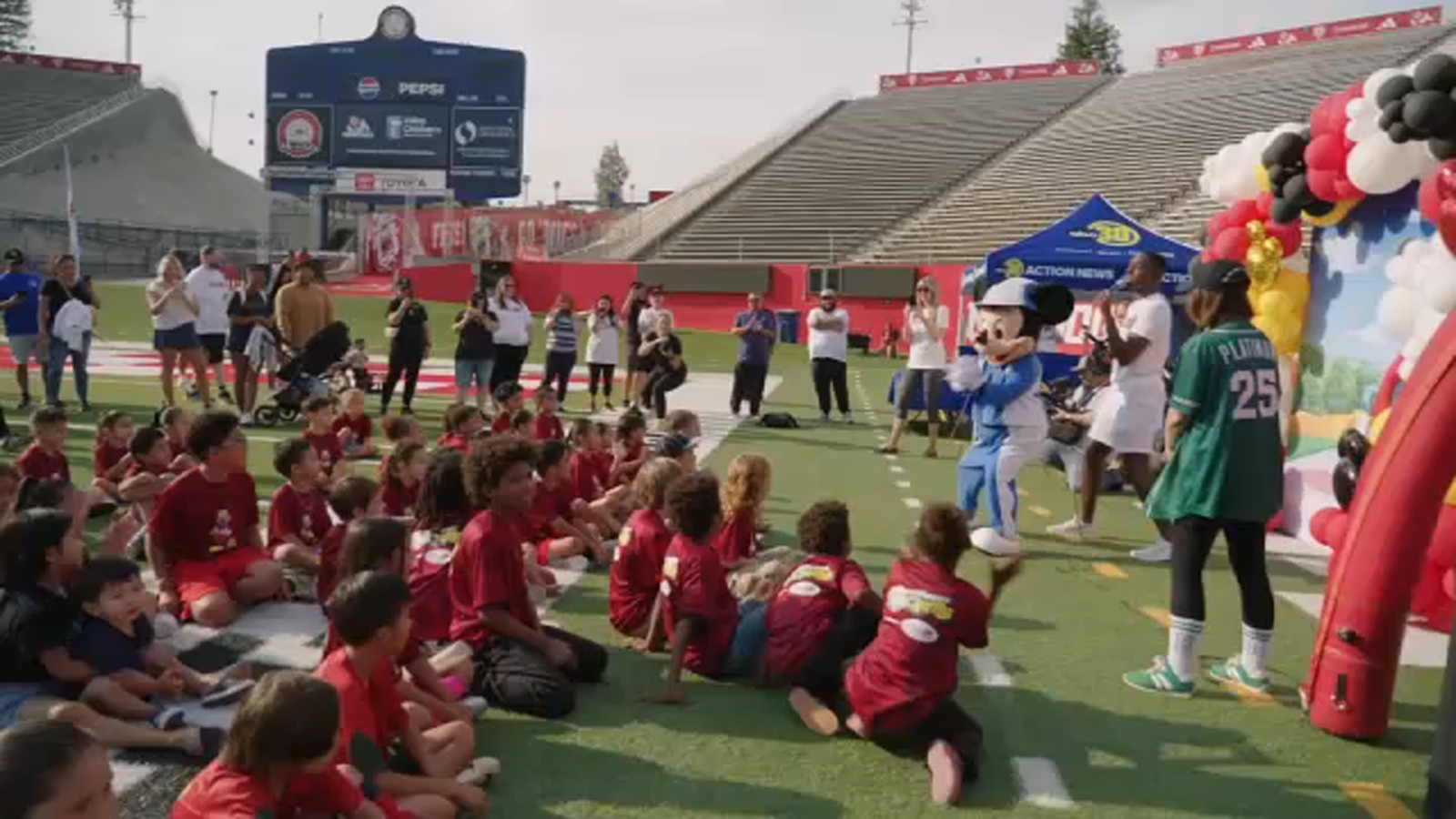 Disney adds fun to Let's Play Sport Clinic in Fresno