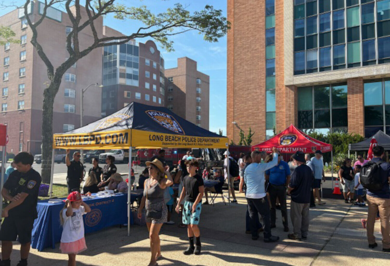 Kennedy Plaza was filled with informational booths and vendor stalls on Tuesday as crowds took part in the festivities.