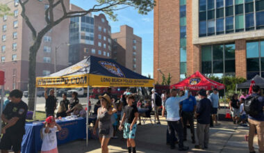 Kennedy Plaza was filled with informational booths and vendor stalls on Tuesday as crowds took part in the festivities.