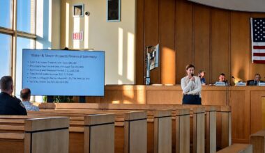 Long Beach City Comptroller Inna Reznik gave a PowerPoint presentation, breaking down funding for 52 projects the city aims to complete beginning in 2027.
