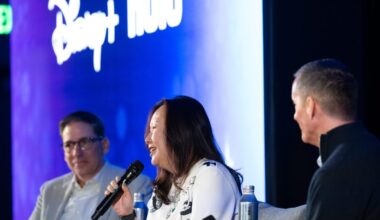 D23: The Ultimate Disney Fan Event presented by Visa in Anaheim, CA. (The Walt Disney Company/Image Group LA) Eric Schrier, Carol Choi, Joe Earley