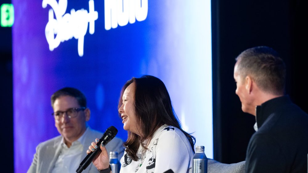 D23: The Ultimate Disney Fan Event presented by Visa in Anaheim, CA. (The Walt Disney Company/Image Group LA) Eric Schrier, Carol Choi, Joe Earley