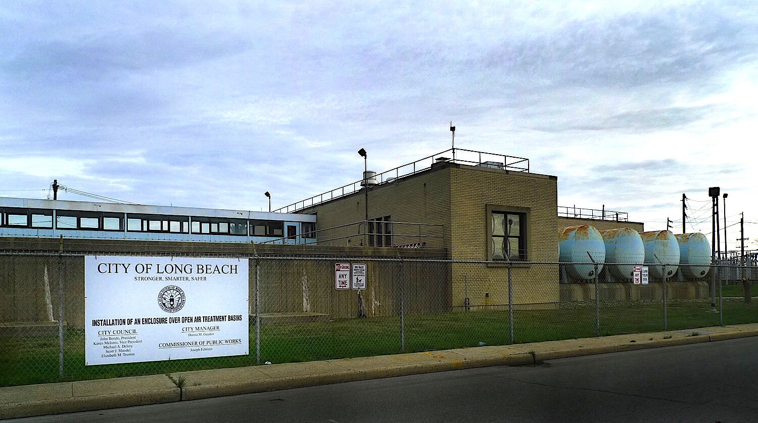 The former water treatment plant, at National Boulevard and Pine Street, is one of six city-owned properties affected by the bayfront development plans.