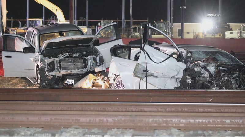 Three people were killed, and three others were hurt in a fiery three-vehicle wrong-way crash on southbound Highway 99 near 7th Standard Road early Sunday morning. PHOTO: KNN.NEWS