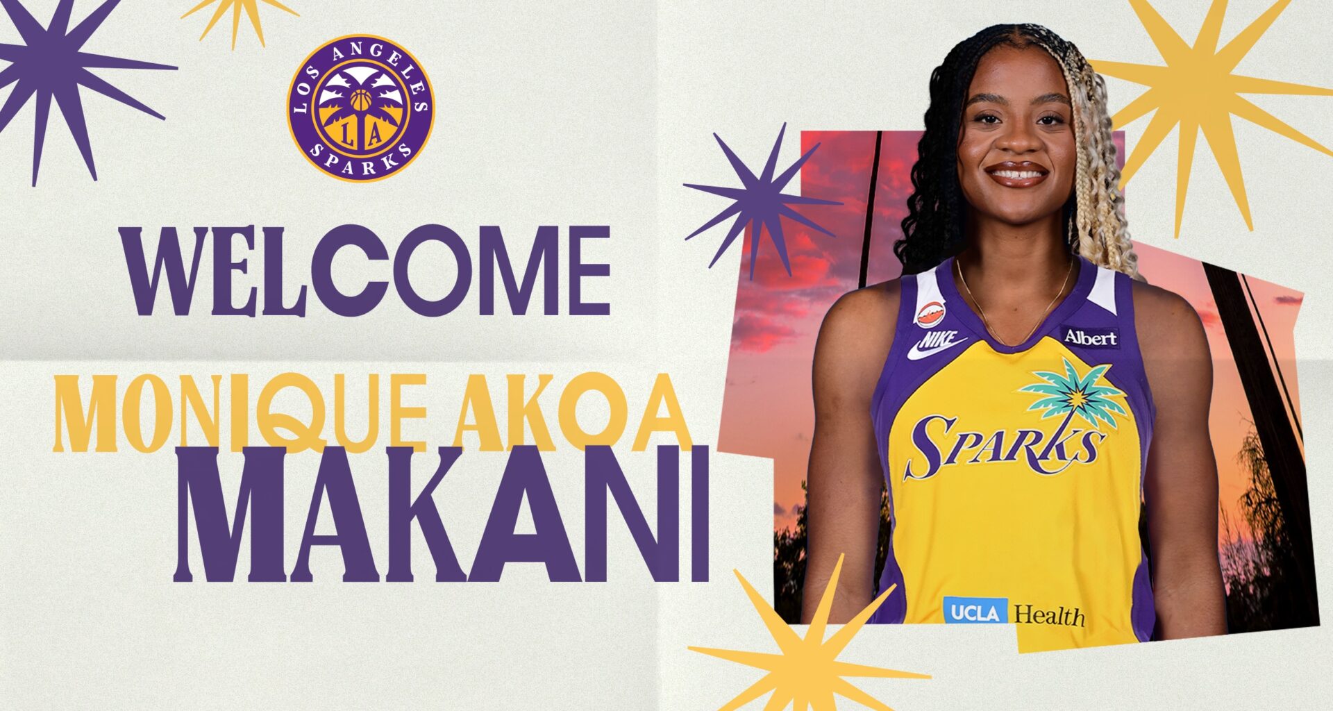 Los Angeles Sparks Acquire Monique Akoa Makani, 2027 First-Round Pick and 2028 Second-Round Pick from Phoenix Mercury