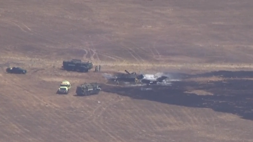 F-35 crashes in San Diego, sparking fire and leaving jet in pieces near runway