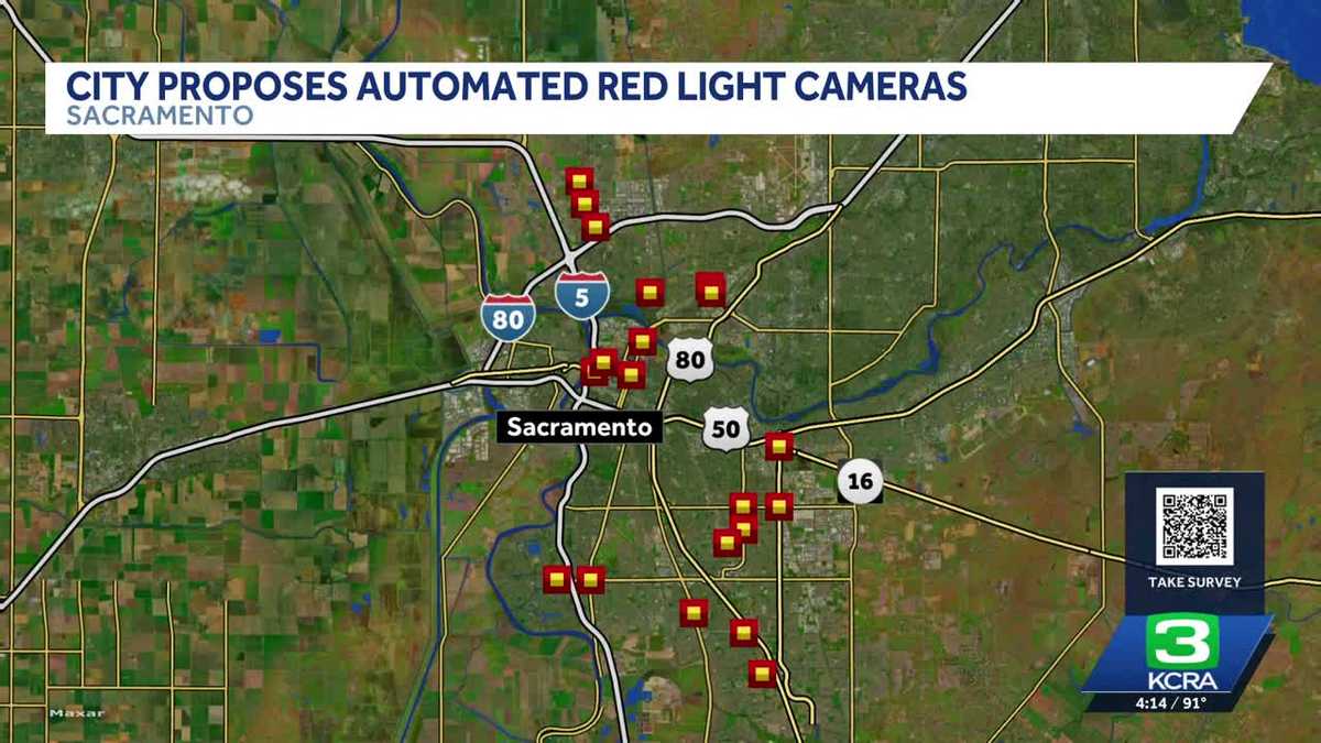 Sacramento weighs red light cameras at 20 intersections