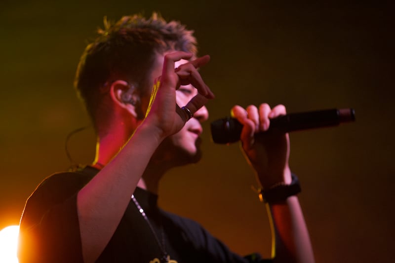 Artist performing on stage