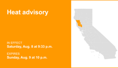 Heat advisory for Northern California until Sunday night