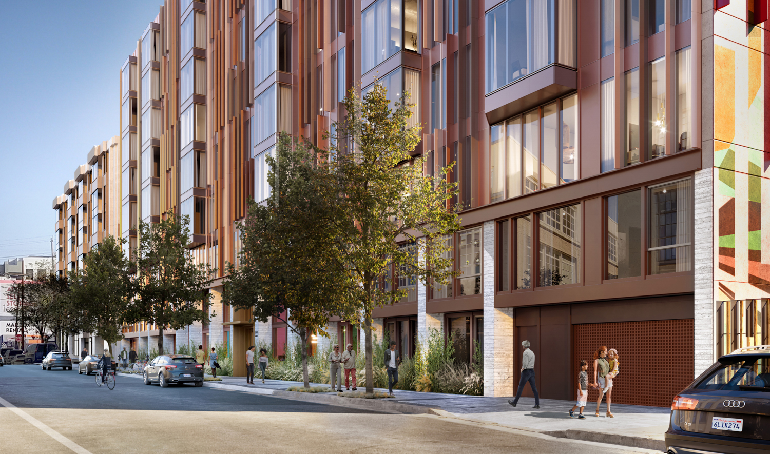 321 Florida Street sidewalk, rendering by Handel Architects