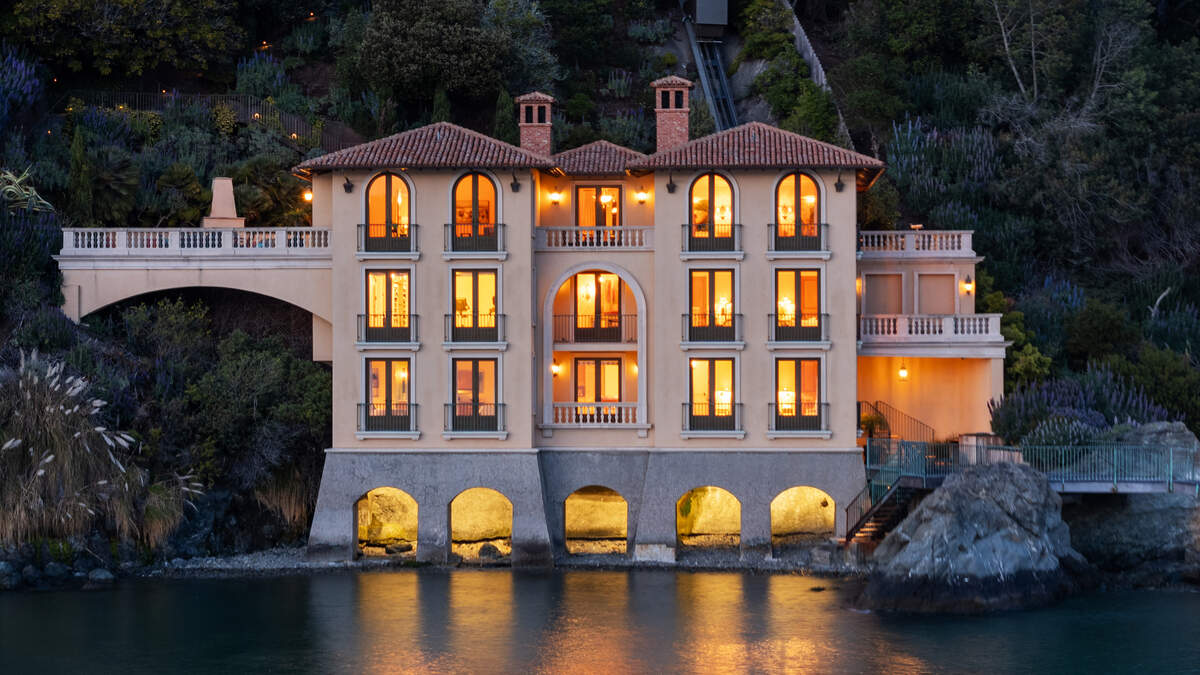 Luxury San Francisco Bay villa with boathouse and 51-foot yacht