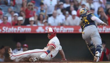 Brewers claim best record in baseball with late rally past Angels in Anaheim