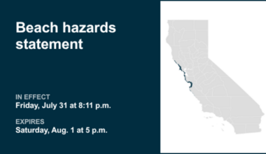 UPDATE: The current beach hazards statement for Bay Area Shorelines will expire at 5 p.m.