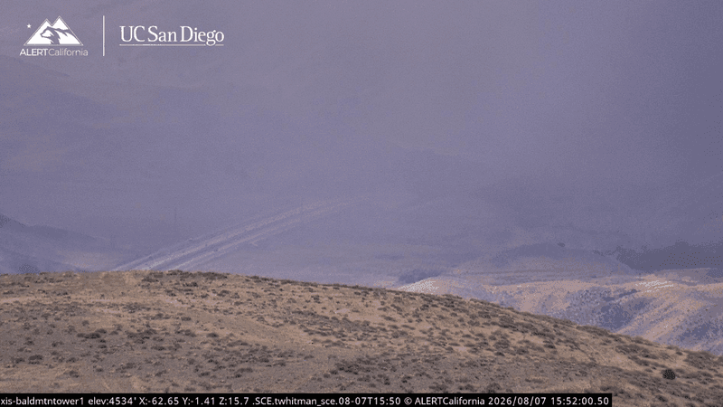Ridge Fire near Interstate 5 on Friday, August 7. PHOTO: AlertCalifornia