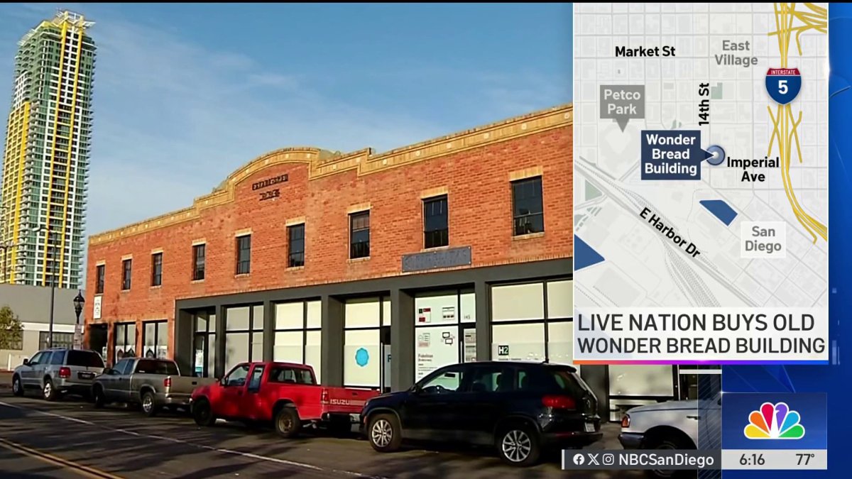 Live Nation announces plans to build music venue in historic San Diego’s Wonder Bread Building – NBC 7 San Diego