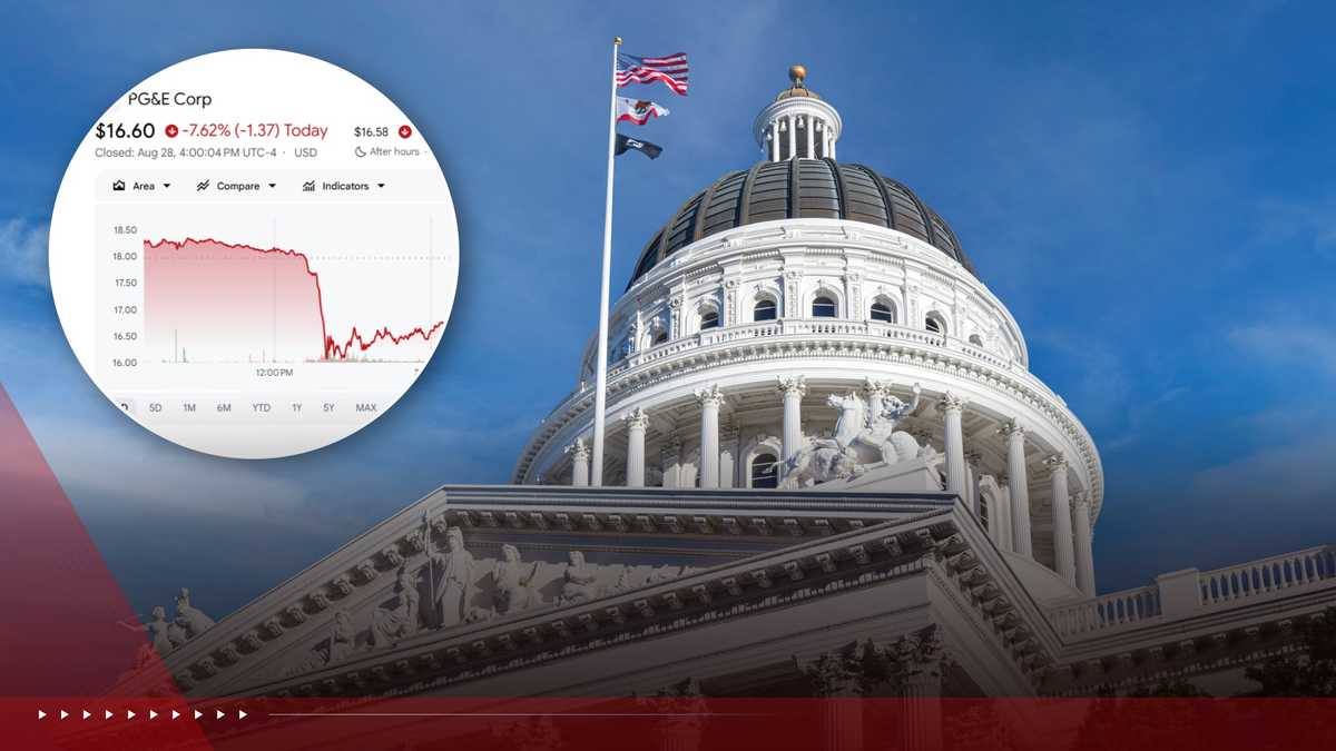 PG&E stock falls after California wildfire plan blocked