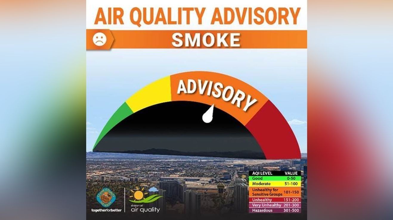 Clark County issues smoke advisory as California wildfire haze drifts in