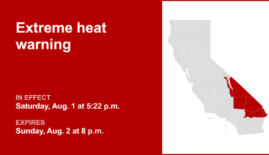 Extreme heat warning issued for California until Sunday evening