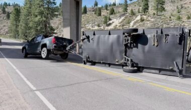 Driver arrested for DUI after trailer tips over | California News