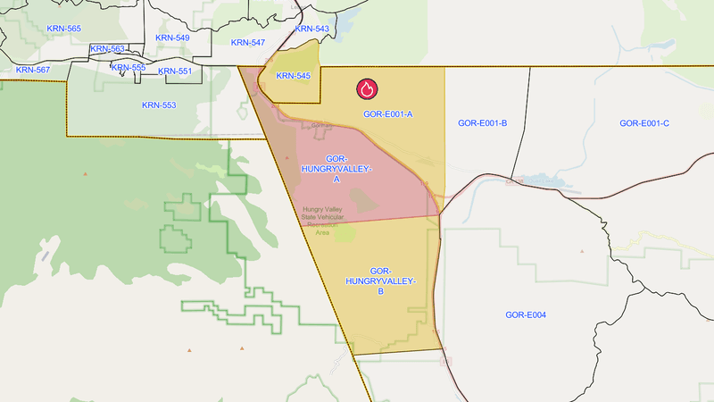 Evacuation order and warnings due to Ridge Fire. PHOTO: GenasysProtect