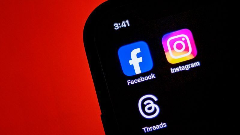 FILE - In this photo illustration, the Facebook, Instagram, and Threads applications are seen on a phone on January 08, 2025 in Santa Rosa, Philippines. (Photo illustration by Ezra Acayan/Getty Images)