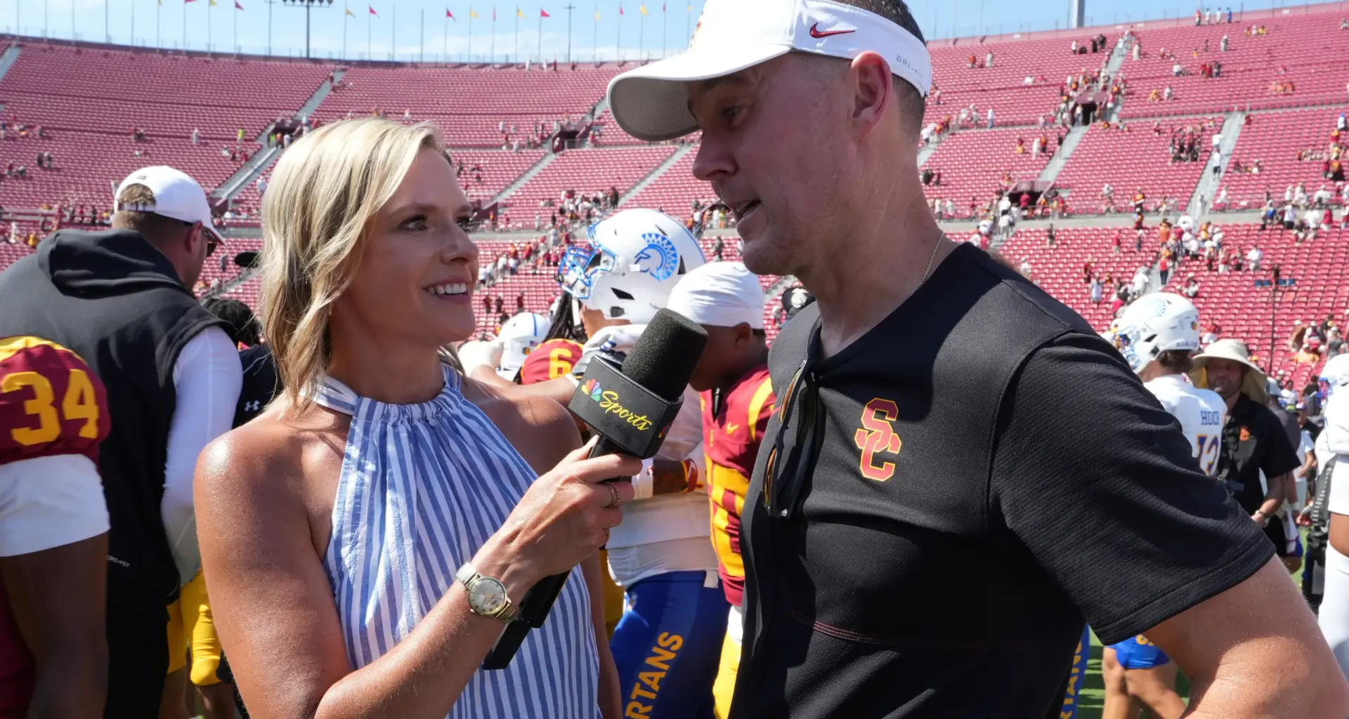 Lincoln Riley discusses USC football’s victory over San Jose State