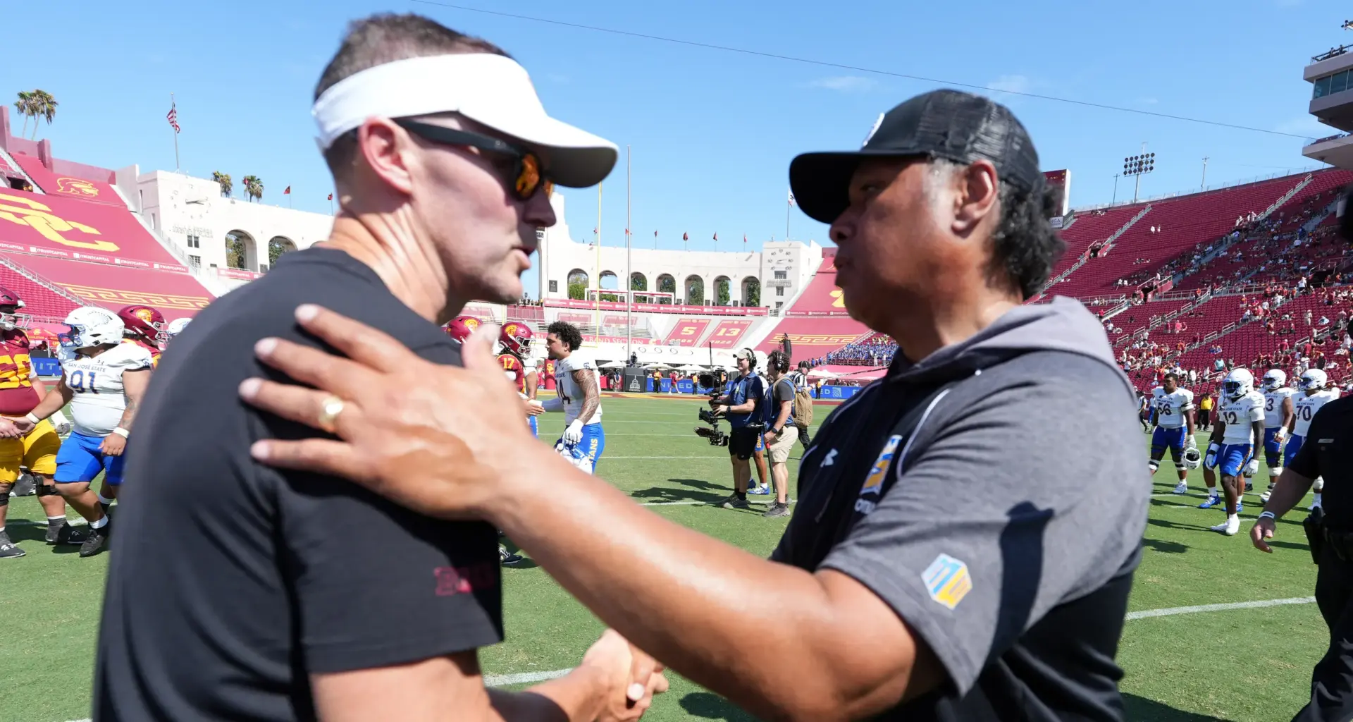 San Jose State head coach Ken Niumatalolo praises USC football