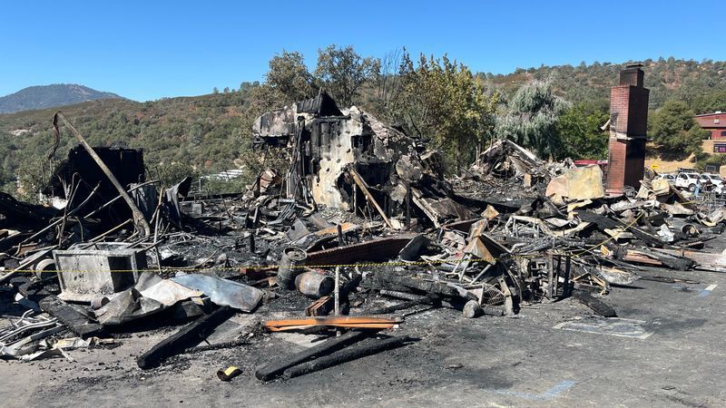 The Snowline Saloon in Oakhurst was destroyed by an overnight fire, leaving the newly renovated business a total loss. (Photo: FOX26)