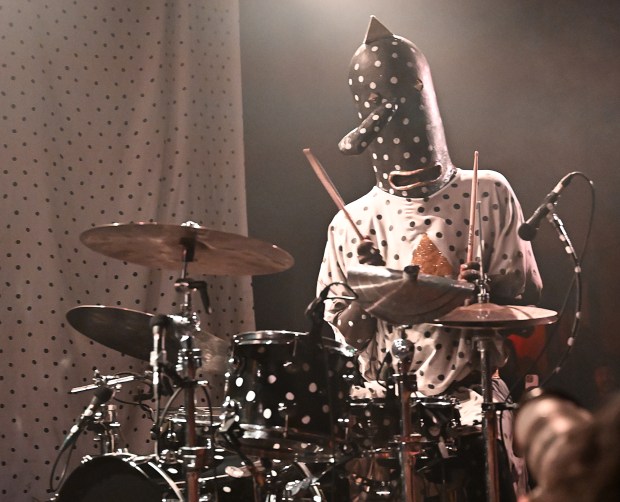 Klek de Poitrine plays the drums as he performs with Angine de Poitrine at The Independent in San Francisco on Wednesday, Aug. 19, 2026. (Chris Riley/Times-Herald)