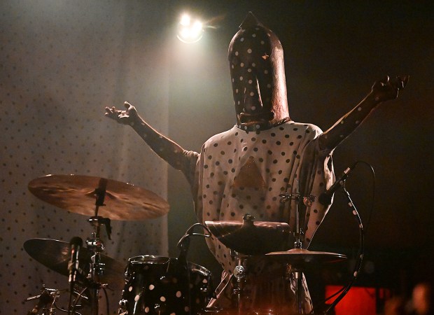 Klek de Poitrine stretches before he performs with Angine de Poitrine at The Independent in San Francisco on Wednesday, Aug. 19, 2026. (Chris Riley/Times-Herald)