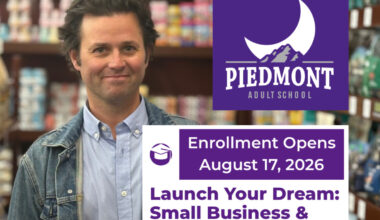 Piedmont Adult School adds free classes for entrepreneurs this fall