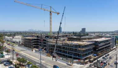 Exterior finishes take shape at Apple's new westside office campus