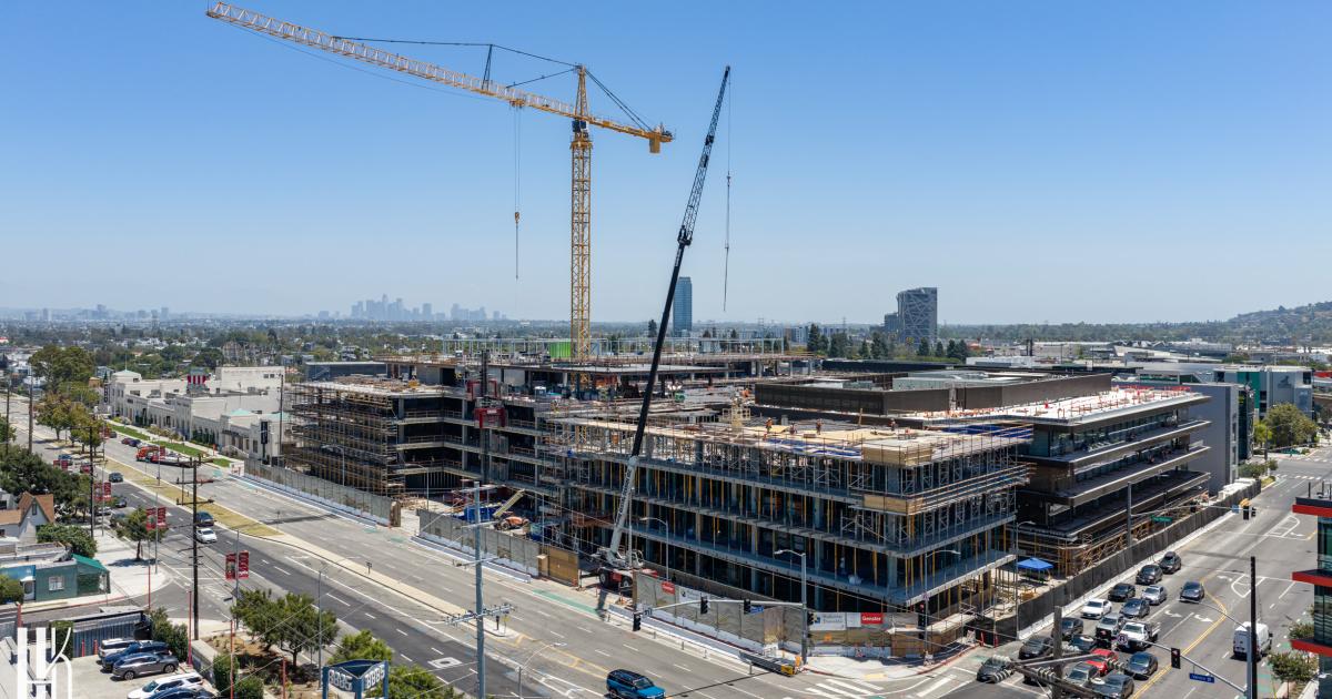 Exterior finishes take shape at Apple's new westside office campus