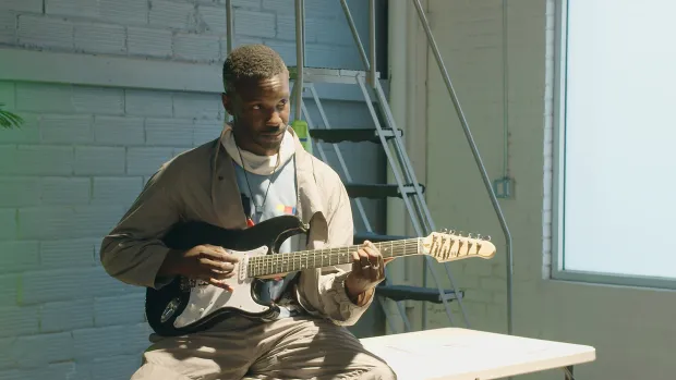Hunter Bryant is musician/drifter Val Xavier in Oakland Theater Project's "Orpheus Descending," running Friday through Aug. 23. (Photo courtesy of Adam Montanaro)