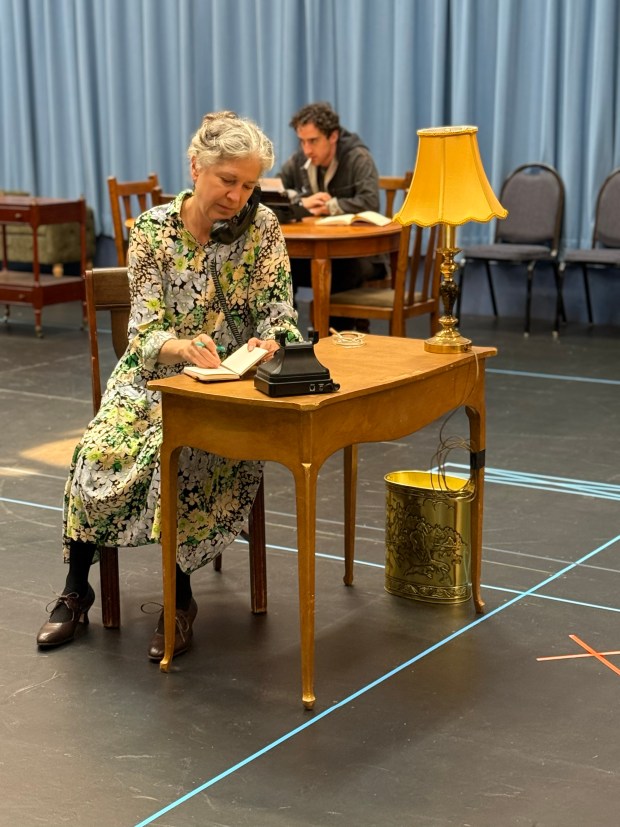 Nancy Carlin and Cody Sloan in rehearsal for Tennessee Williams' "The Glass Menagerie" at Walnut Creek's Center Rep, running Sept. 6-27. (Photo courtesy of Randy Taradash)