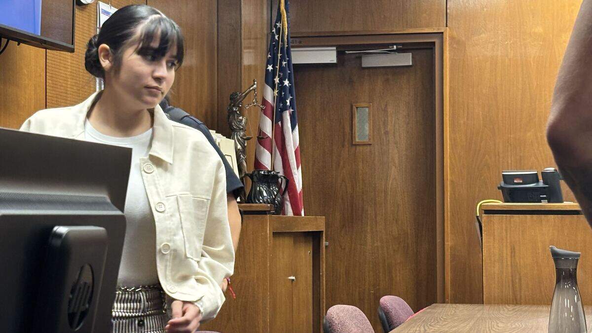 Cassandra Michael, 18, enters Department 50 of the Fresno County Courthouse on Wednesday, Aug. 5, 2026, on the third day of trial. She’s accused of the murder of Caleb Quick from April 2025, when she was 16. Cassandra Michael, 18, enters Department 50 of the Fresno County Courthouse on Wednesday, Aug. 5, 2026, on the third day of trial. She’s accused of the murder of Caleb Quick from April 2025, when she was 16.