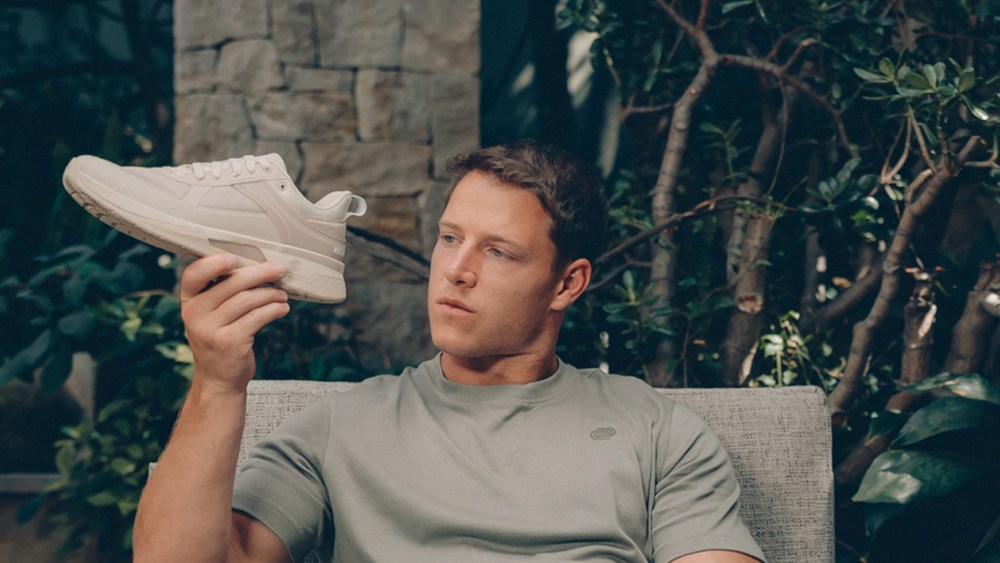 San Francisco 49ers running back Christian McCaffrey signature shoe CMC from While On Earth