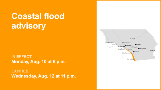 Coastal flood advisory issued for Orange County Coast and San Diego County Coastal Areas from Monday to Wednesday – Orange County Register