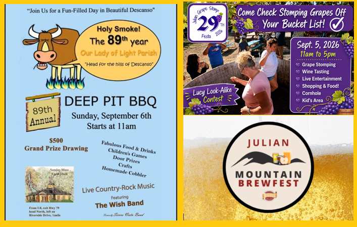 Destination East County:  Late Summer Festivities