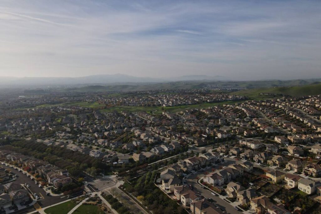 Aerial view of Dublin, California