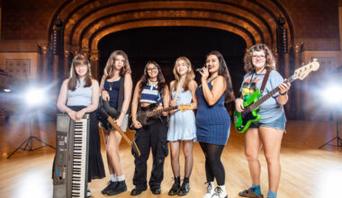 A rock band with girls