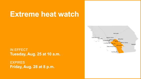 Extreme heat watch in place for the Orange County and Santa Ana Mountains area from Tuesday to Friday – Orange County Register
