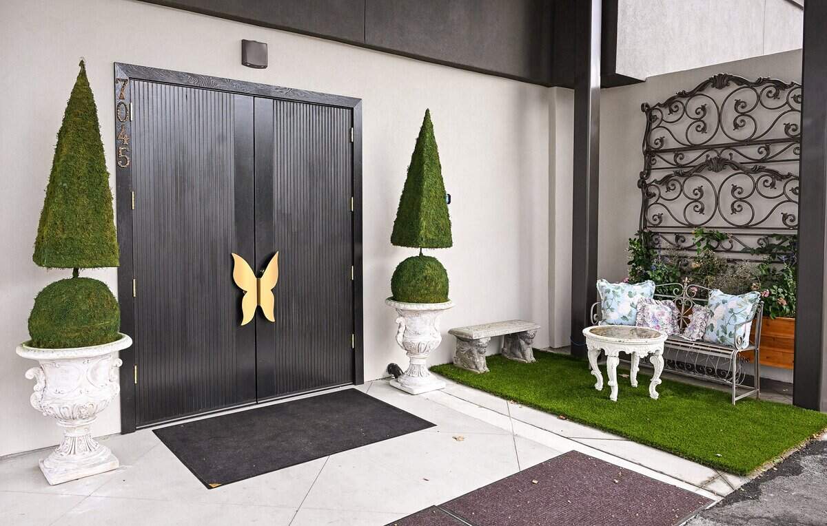 The entry to Bulle in northwest Fresno is as elegant as the restaurant itself, offering high-end farm-to-table dining with a focus on sustainability, in-house dry-aged meats, and seasonal produce.