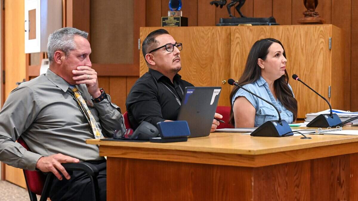 Clovis city staff members answer questions about an infill rezone program to increase affordable housing opportunities in the city during a Clovis City Council meeting on Monday, Aug. 10, 2026.