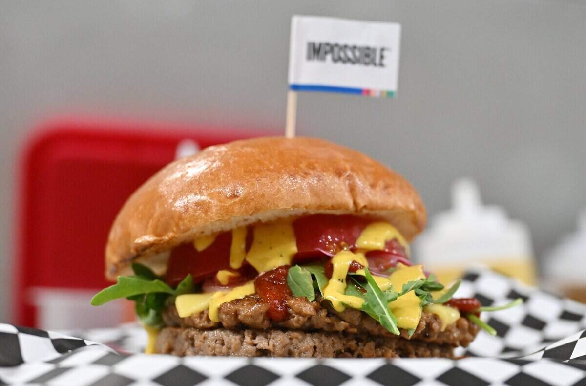 The vegan version of the Baddy Patty, offered by Tommy Marquez at Badd Burgers, located in Strummers in the Tower District Thursday. Photographed Thursday, July 30, 2026 in Fresno.