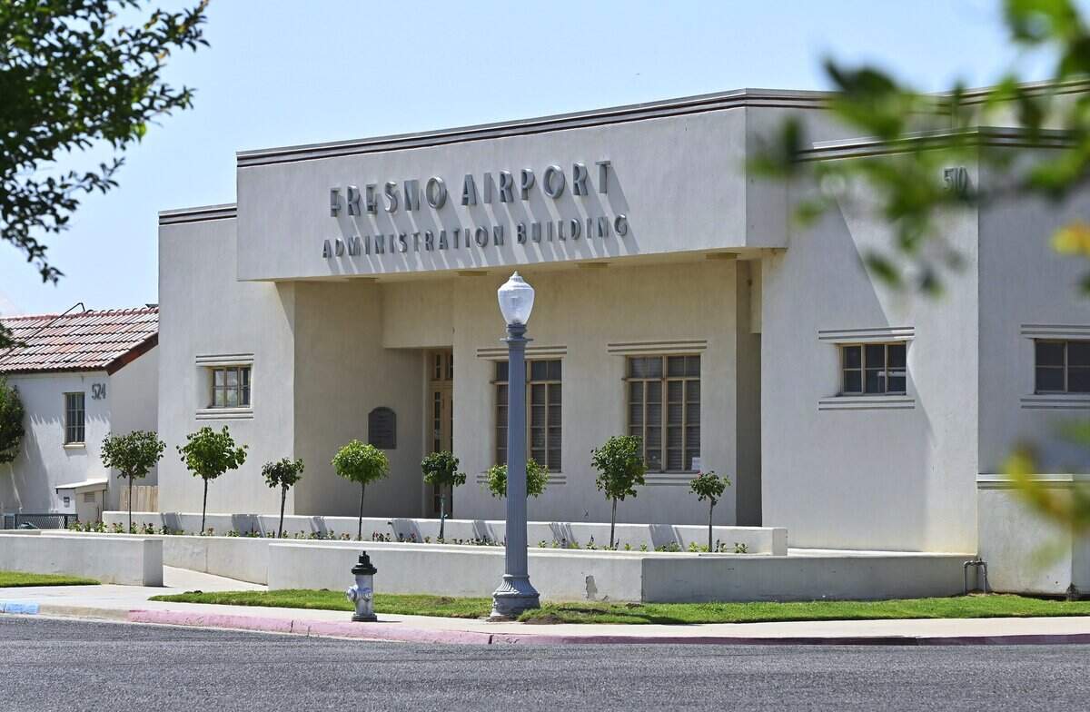 The administration building at Fresno Chandler Executive Airport, photographed  May 30, 2023 ,in Fresno. Fresno Chandler gets $1.8 million to improve runway.