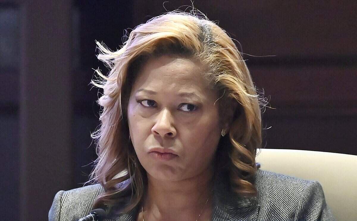 Fresno Unified trustee Keisha Thomas, seen at the start of an FUSD school board meeting Wednesday, Aug. 26, 2026 in Fresno.