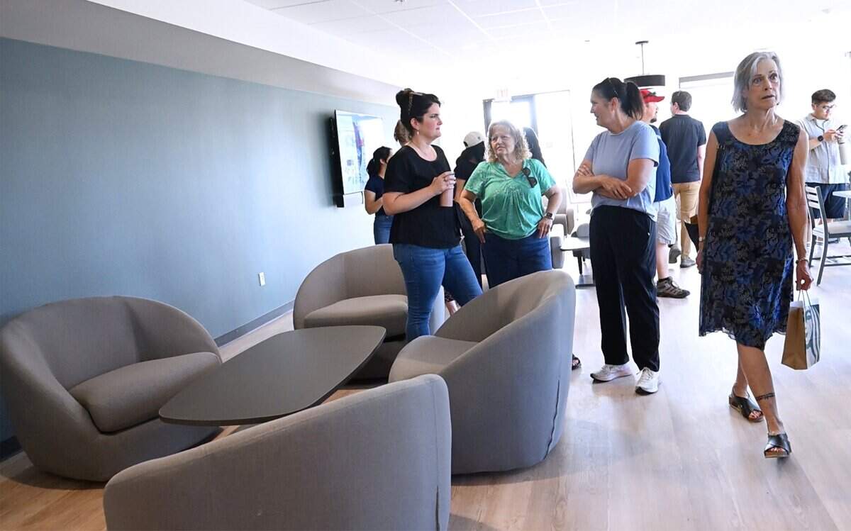 Guests tour Fresno State's new student housing Tuesday morning, Aug. 11, 2026 in Fresno.